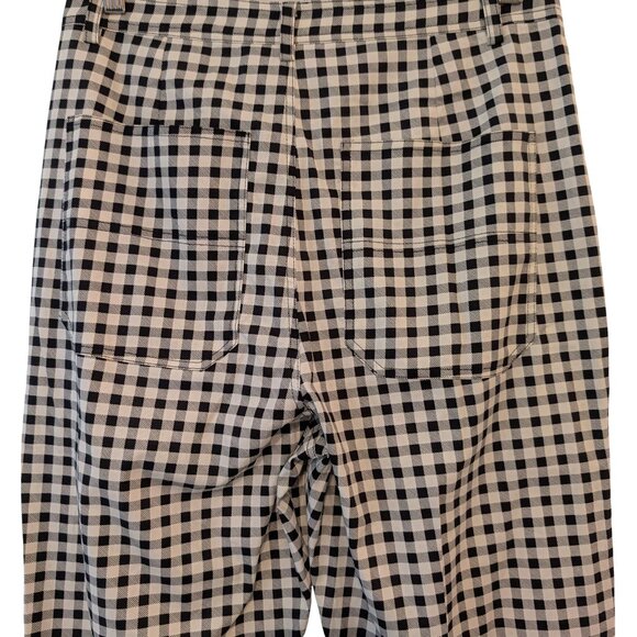 Collectif London Womens NWT Size US 10 Black White Maddie Gingham Trouser Pants - Picture 4 of 11